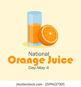Vector graphic of National Orange Juice Day ideal for National Orange Juice Day celebration.