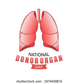 vector graphic of national organ donor day good for national organ donor day celebration. flat design. flyer design.flat illustration.