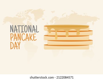 vector graphic of national pacake day good for national pacake day celebration. flat design. flyer design.flat illustration.