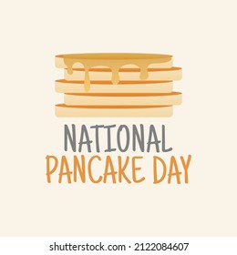 vector graphic of national pacake day good for national pacake day celebration. flat design. flyer design.flat illustration.