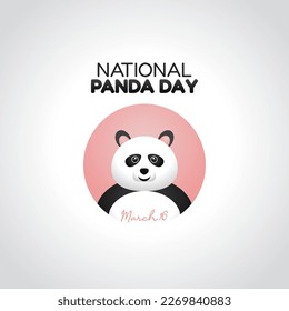 vector graphic of national panda day good for national panda day celebration. flat design. flyer design.flat illustration.
