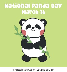 vector graphic of National Panda Day ideal for National Panda Day celebration.