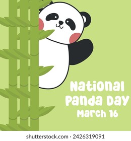 vector graphic of National Panda Day ideal for National Panda Day celebration.