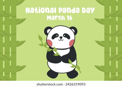 Gráfico vectorial del Día Nacional del Panda ideal para la celebración del Día Nacional del Panda.