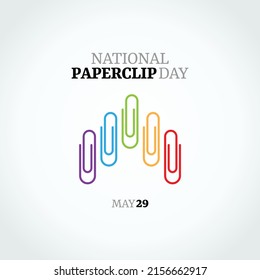 vector graphic of national paperclip day good for national paperclip day celebration. flat design. flyer design.flat illustration. svg