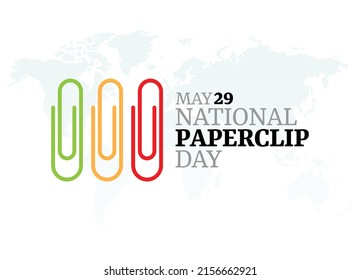 vector graphic of national paperclip day good for national paperclip day celebration. flat design. flyer design.flat illustration. svg