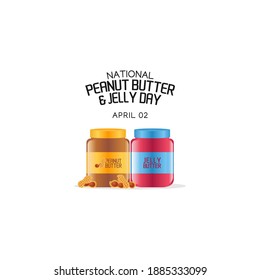 vector graphic of national peanut butter and jelly day good for national peanut butter and jelly day celebration. flat design. flyer design.flat illustration.