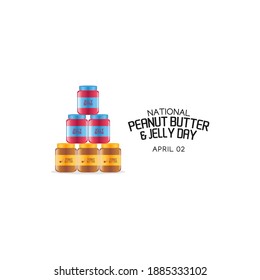 vector graphic of national peanut butter and jelly day good for national peanut butter and jelly day celebration. flat design. flyer design.flat illustration.