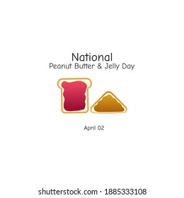 vector graphic of national peanut butter and jelly day good for national peanut butter and jelly day celebration. flat design. flyer design.flat illustration.