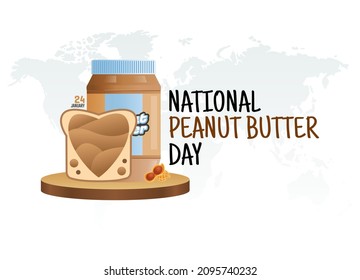 vector graphic of national peanut butter day good for national peanut butter day celebration. flat design. flyer design.flat illustration.