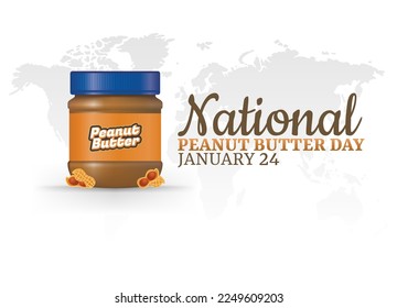 vector graphic of national peanut butter day good for national peanut butter day celebration. flat design. flyer design.flat illustration.