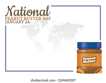 vector graphic of national peanut butter day good for national peanut butter day celebration. flat design. flyer design.flat illustration.
