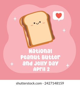 vector graphic of National Peanut Butter and Jelly Day ideal for National Peanut Butter and Jelly Day celebration.