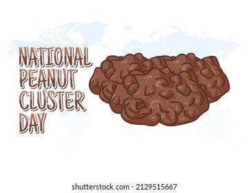 vector graphic of national peanut cluster day good for national peanut cluster day celebration. flat design. flyer design.flat illustration.