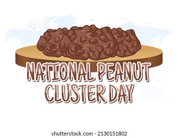 vector graphic of national peanut cluster day good for national peanut cluster day celebration. flat design. flyer design.flat illustration.