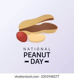 vector graphic of National Peanut Day good for National Peanut Day celebration. flat design. flyer design.flat illustration.