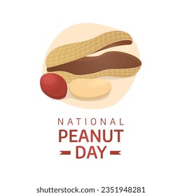 gráfico vectorial del Día Nacional del Maní bueno para la celebración del Día Nacional del Maní. diseño plano. diseño de volante.ilustración plana.