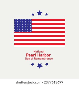 vector graphic of National Pearl Harbor Day of Remembrance good for national National Pearl Harbor Day of Remembrance celebration. flat design. flyer design.flat illustration.