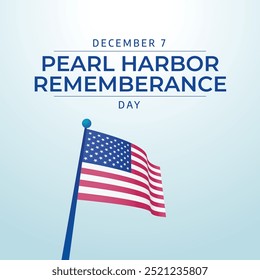 gráfico vetorial de National Pearl Harbor Day of Remembrance ideal para o Dia Nacional Pearl Harbor de comemoração de recordação.