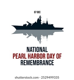 gráfico vetorial de National Pearl Harbor Day of Remembrance bom para nacional nacional Pearl Harbor Day of Remembrance celebração. design plano. design flyer design.flat ilustração.