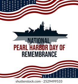 gráfico vetorial de National Pearl Harbor Day of Remembrance bom para nacional nacional Pearl Harbor Day of Remembrance celebração. design plano. design flyer design.flat ilustração.