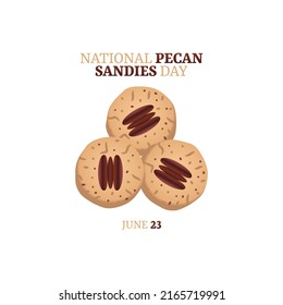 gráfico vectorial del día nacional de los pecan sandies bueno para la celebración del día nacional de los pecan sandies. diseño plano. diseño de volante.ilustración plana.