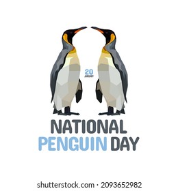vector graphic of national penguin day good for national penguin day celebration. flat design. flyer design. flat illustration.