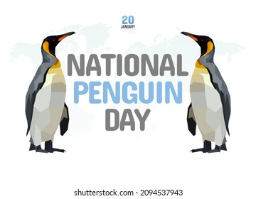 vector graphic of national penguin day good for national penguin day celebration. flat design. flyer design. flat illustration. svg