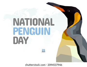 gráfico vectorial del día nacional del pingüino bueno para la celebración del día nacional del pingüino. diseño plano. diseño de volante. ilustración plana.