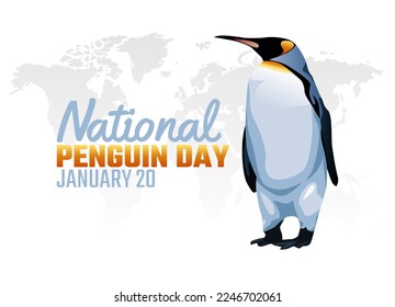 vector graphic of national penguin day good for national penguin day celebration. flat design. flyer design.flat illustration.