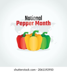 vector graphic of national pepper month good for national pepper month celebration. flat design. flyer design.flat illustration.