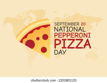 vector graphic of national pepperoni pizza day good for national pepperoni pizza day celebration. flat design. flyer design.flat illustration.