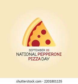 vector graphic of national pepperoni pizza day good for national pepperoni pizza day celebration. flat design. flyer design.flat illustration.