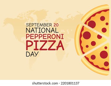 vector graphic of national pepperoni pizza day good for national pepperoni pizza day celebration. flat design. flyer design.flat illustration.