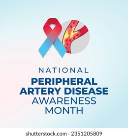 vector graphic of National Peripheral Artery Disease Awareness Month good for National Peripheral Artery Disease Awareness Month celebration. flat design. flyer design.flat illustration.