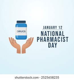 gráfico vetorial do Dia Nacional do Farmacêutico ideal para a celebração do Dia Nacional do Farmacêutico.