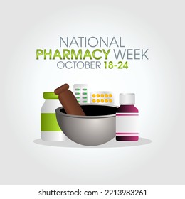 vector graphic of national pharmacy day good for national pharmacy day celebration. flat design. flyer design.flat illustration.