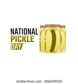 vector graphic of national pickle day good for national pickle day celebration. flat design. flyer design.flat illustration.