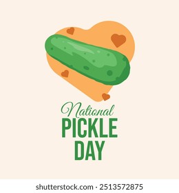 vector graphic of National Pickle Day ideal for National Pickle Day celebration.