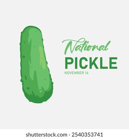 vector graphic of National Pickle Day good for national National Pickle Day celebration. flat design. flyer design.flat illustration.