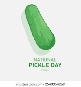 vector graphic of National Pickle Day good for national National Pickle Day celebration. flat design. flyer design.flat illustration.