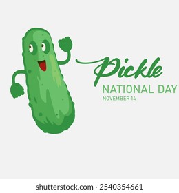 vector graphic of National Pickle Day good for national National Pickle Day celebration. flat design. flyer design.flat illustration.