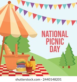 vector graphic of National Picnic Day ideal for National Picnic Day celebration.