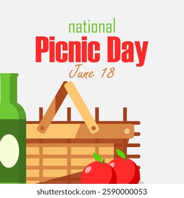 vector graphic of National Picnic Day ideal for National Picnic Day celebration.