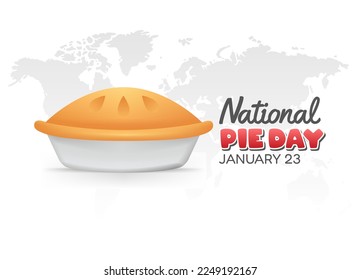 vector graphic of national pie day good for national pie day celebration. flat design. flyer design.flat illustration.