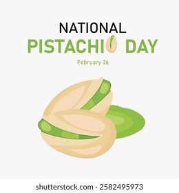 vector graphic of National Pistachio Day good for national National Pistachio Day celebration. flat design. flyer design.flat illustration.