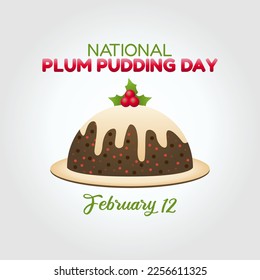 Vektorgrafik des nationalen Pflaumenpudding-Tages gut für die nationale Pflaumenpudding-Tag-Feier. flaches Design. flyer design.flache Illustration.
