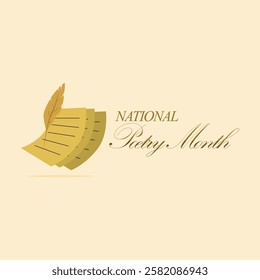 vector graphic of national poetry month for national poetry month celebration.