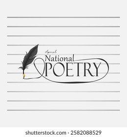 vector graphic of National Poetry Month ideal for National Poetry Month celebration.