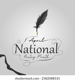 vector graphic of National Poetry Month ideal for National Poetry Month celebration.